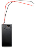 9V Battery Holder with Cover, ON/OFF Switch, Red & Black Wire Leads