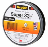 Scotch® Super 33+ Vinyl Electrical Tape, 3/4 in x 76 ft, 1 in Core