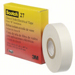 3M Glass Cloth Electrical Tape 27-1/2 x 66', White, Rubber Thermosetting Adhesive, 1/2 in x 66 ft (13 mm x 20,1 m)