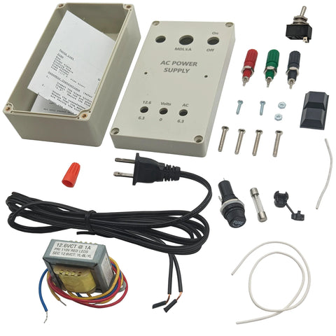 Low Voltage AC Power Supply Soldering Practice Kit with Assembly Manual, 6.3V or 12.6V AC Output