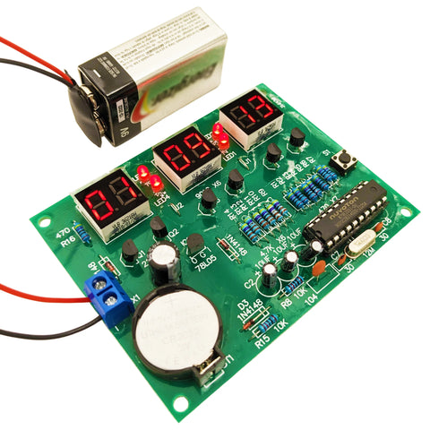 Assembled Digital Clock with Circuit Diagram (HH : MM : SS Display)