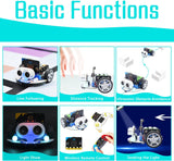 ELECFREAKS microbit Mini Cutebot Kit Compatible with BBC Micro:bit V2 and V1, DIY Programmable Robot Car Kit, STEM Educational Project, Graphical Makecode Coding Car(Without Micro:bit and AAA Battery)