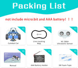 ELECFREAKS microbit Mini Cutebot Kit Compatible with BBC Micro:bit V2 and V1, DIY Programmable Robot Car Kit, STEM Educational Project, Graphical Makecode Coding Car(Without Micro:bit and AAA Battery)