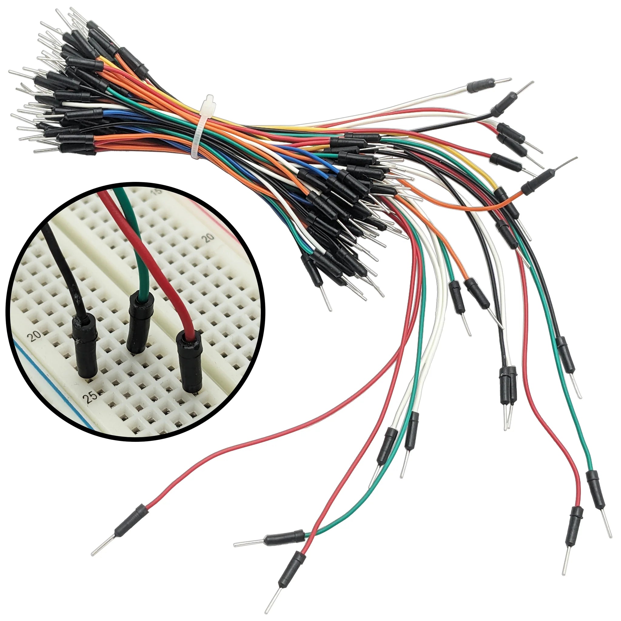 75 Pack Flexible Solderless Breadboard Jumper Wires Male to Male