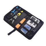 7-in-1 Network Tool Kit with RJ45 Ethernet Crimping Tool, Punch Down Tool, Punch Down Stand, Cable Tester, RJ45 Connectors, RJ45 Boots, and Wire Strippers - Carrying Case Included