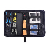7-in-1 Network Tool Kit with RJ45 Ethernet Crimping Tool, Punch Down Tool, Punch Down Stand, Cable Tester, RJ45 Connectors, RJ45 Boots, and Wire Strippers - Carrying Case Included