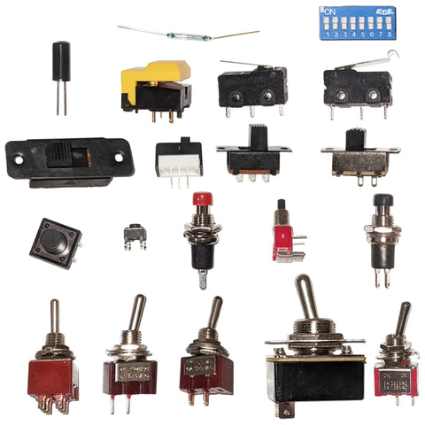 20 Piece Electrical Switch Assortment for Prototyping and Experimentation