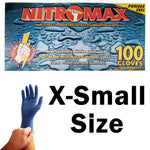 SIZE X-SMALL NitroMax Powder-Free Nitrile Gloves – 5 Mil, Box of 100