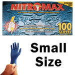SIZE SMALL NitroMax Powder-Free Nitrile Gloves – 5 Mil, Box of 100