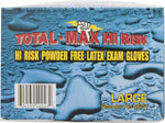 Total Max Hi-Risk Powder-Free Latex Gloves – 15 Mil Box of 50 (Large)