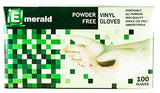 Emerald Shannon Powder-Free Vinyl Gloves – 4 Mil - Box of 100 (Small)