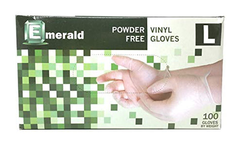 Emerald Shannon Powder-Free Vinyl Gloves – 4 Mil - Case of 1000 (Large)