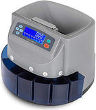 Electronic USD Coin Sorter and Counter with LCD Display, Sorts 270 Coins Per Minute into Coin Wrappers or Bins, Coin Wrapper Tubes Included