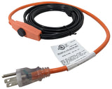 6 Foot Pipe Heating Cable, Turns On and Off Automatically using Built-in Thermostat, Protects Pipes from Freezing, 120V, 42W