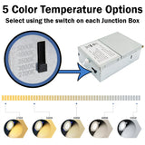 12 Pack 4.8" LED Dimmable Recessed LED Lights Retrofit Kit w/ 5 Selectable Color Temperatures (2700K to 5000K), CRI90, 1050lm, 12W (100W Equivalent), Baffle Trim, Downlight, J-Box Included