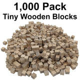 1,000 Pack ¾-inch (0.75") Wood Blocks, Mini Unfinished Wooden Cubes for Painting, Carving, and other DIY Craft Projects