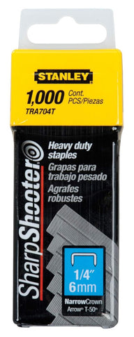 Stanley TRA704T 1/4-Inch (6mm) Heavy Duty Staples, Pack of 1000