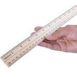 Westcott 12" Wood Ruler Measuring Metric and 1/16" Scale Inches with Single Metal Edge (10377)