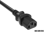 Heavy-Duty Power Extension Cord 18 AWG 10A/250V, 6 Feet Length, IEC-320 C13 to C14