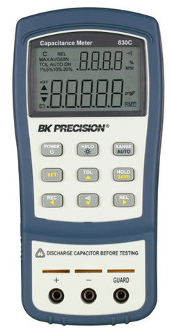 BK Precision 11,000 Count Handheld Dual Display Capacitance Meter 9, Ranges 1pF-200uF - Model 830C