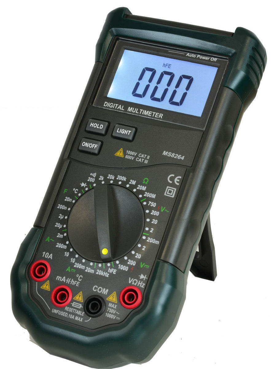 RSR Backlit 30-Range Digital Multimeter with Temperature Measurement ...