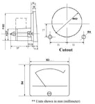 0-10V DC Volt Meter Movement, Analog, Panel Mount