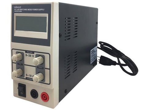 DC LAB SWITCHING MODE POWER SUPPLY 0-30 VDC / 0-10 A MAX WITH LCD DISPLAY