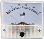 Analog Current Panel Mount Meter Movement 0-100mA DC Amp Meter/ 2.4" x 1.9"
