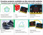 BBC Micro:bit V2 Board and 3 Foot MicroUSB Cable for Coding and Programming