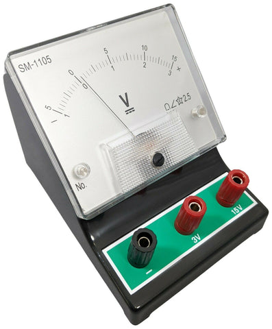 RSR Analog Voltmeter for Measuring DC Voltage in a DC Circuit –1 to +3V or –5 to +15