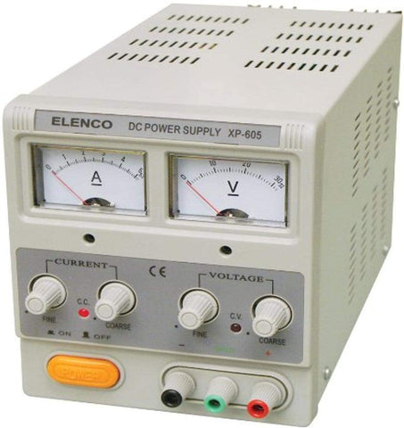 Elenco XP-605 Power Supply, 0-30VDC 5A Analog