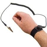 Anti-Static Wrist Strap - Medium Size - 6' Cord - ESD Grounding Band (Black)