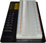 830 Point Solderless Breadboard with 8 Position Terminal Block (MB102-BAR)