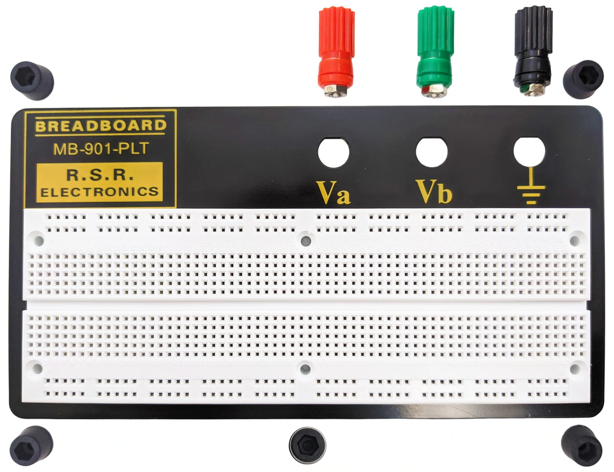 RSR Premium Breadboard with Metal Plate, 840 tie points, 3 binding pos ...