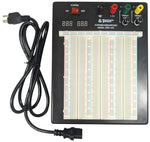 Powered Solderless Breadboard with 2390 Tie Points, 3 Regulated Power Supplies, 2 LED Display Voltmeters