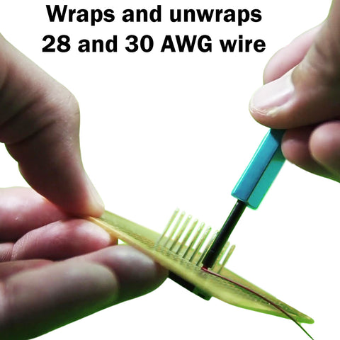 Fafeicy WSU-30M 3-in-1 Hand Tool - Wire Wrap, Strip & Unwrap For AWG 30 Single Strand Wire