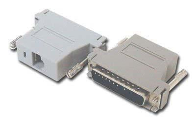 Modular Adapters  - RJ11 to DB-25M  6-pin