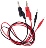 36" Banana to Test Pin Test Lead Set, Includes 1 Red and 1 Black Lead