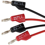 Banana to Banana Test Lead Set - Includes 1 Red and 1 Black, 36" Length