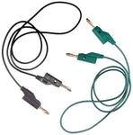 Green and Black Banana to Banana Test Lead Set, 36" Cable Length, Stackable