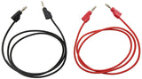 RSR Test Leads - Banana to Banana Lead Set (Includes 1 Red & 1 Black), 36" Length, Stackable