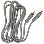 6 Foot RCA Male to RCA Male Phono Cable, Gray