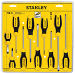 Stanley 10 Piece Screwdriver Set with Comfort Grip Handles (STHT60799)