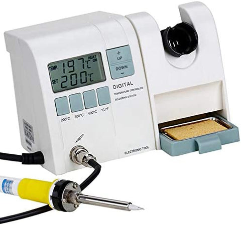 48W Temperature Controlled Soldering Station with Digital Display, ESD Safe