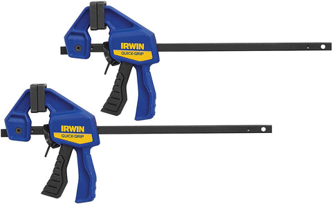 Irwin Quick Grip 4-1/2" Quick-Grip® One-Handed Micro Bar Clamp, 2 Clamps Per Pack