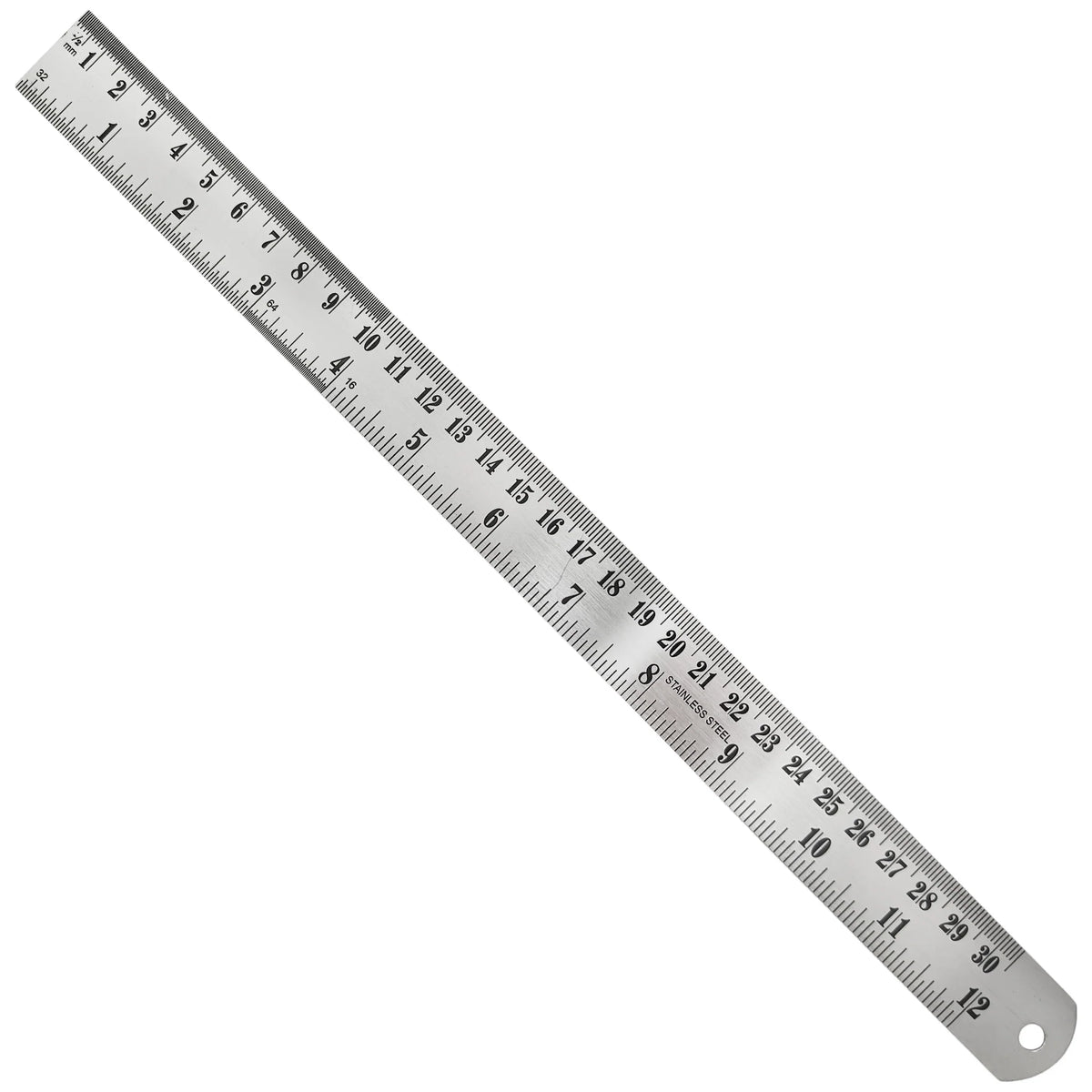 12-Inch / 30cm Steel Ruler with 1/8