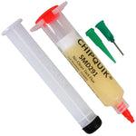 Chipquik Tack Flux, No Clean in a 10cc Syringe w/ Plunger & Tip (SMD291)