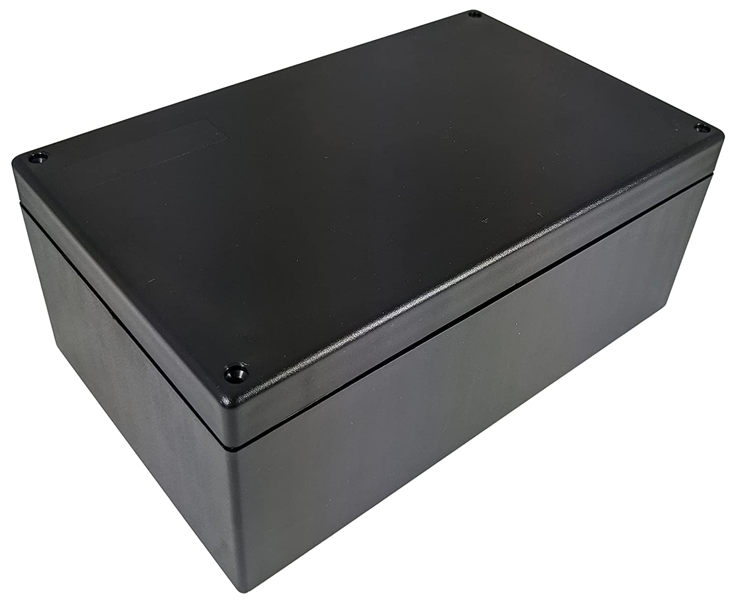 Black ABS Plastic Enclosure Project Box with Lid and Screws, 8.82