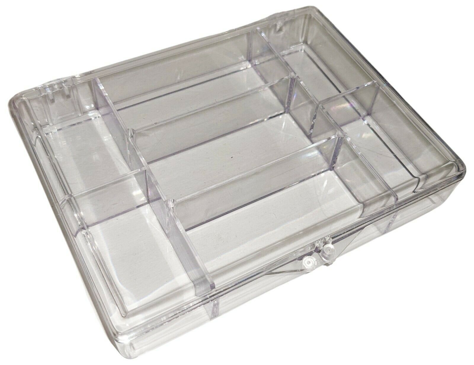 Polypropylene Portable Storage Box, 7 Fixed Divisions (4.77 x
