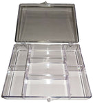Polypropylene Portable Storage Box, 7 Fixed Divisions (4.77" x 3.58" x 0.88")